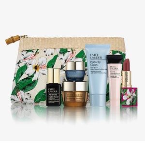 ESTEE LAUDER 7p Serum Supreme Day Night Creams Cleanser Primer Lipstick $185